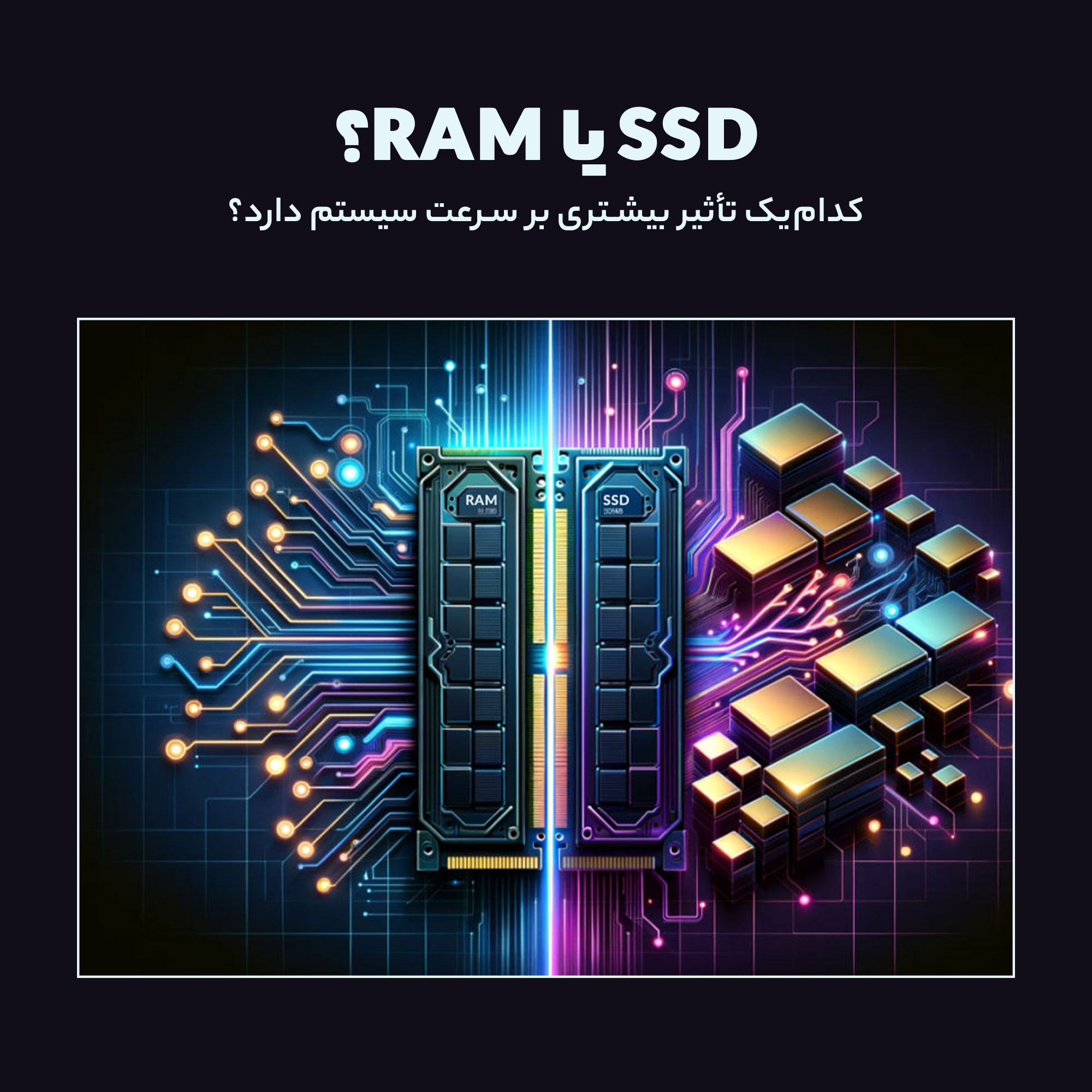 SSD یا RAM؟ کدامیک تأثیر بیشتری بر سرعت سیستم دارد؟